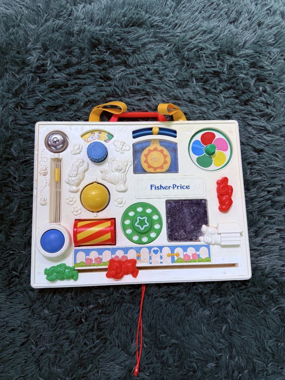 Vintage Fisher-Price Activity Busy Board Baby Developmental Toy Sensory Learning